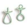 Itzy Ritzy Itzy Pre Feeding teether set with looped handles in green Itzy Ritzy Itzy Pre Feeding teether set with looped handles in green
