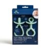 Itzy Ritzy Itzy Pre Feeding teether set with looped handles in green Itzy Ritzy Itzy Pre Feeding teether set with looped handles in green
