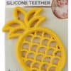 A baby's silicone teether with a pineapple on it.