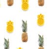 A pattern of pineapples on a white background.