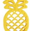 A yellow pineapple shaped teether on a white background.