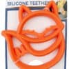 Fox silicone teether - orange.