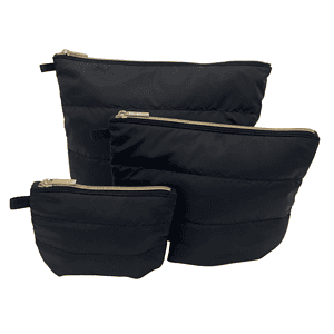 Three Itzy Ritzy Pack Like A Dream Packing Cubes - Set of 3 with gold zippers.