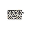 A black and white leopard print Itzy Ritzy Pack Like A Dream Packing Cubes - Set of 3 with a gold zipper.