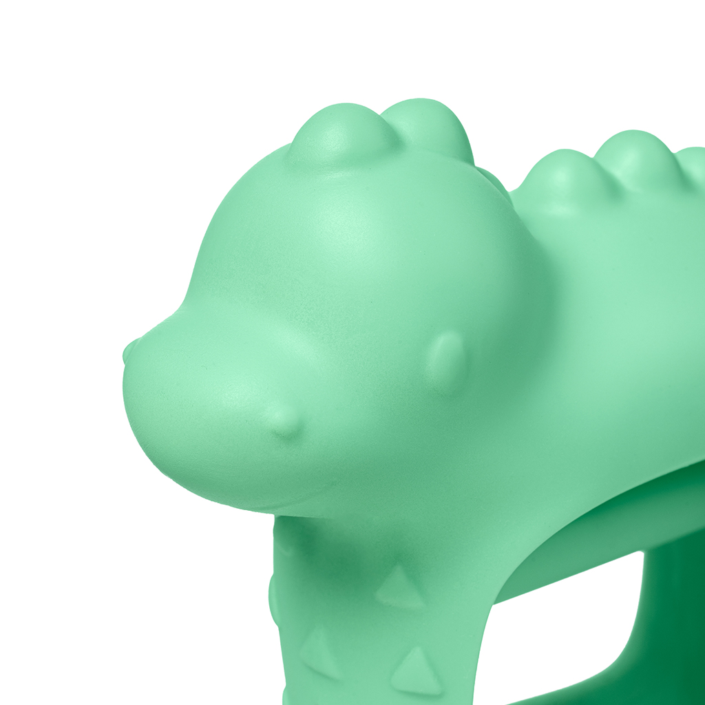 Bitzy Grip - Silicone Developmental Teether - Dino