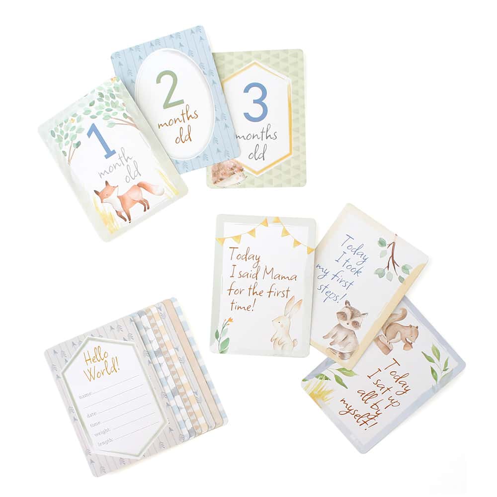 A set of cards with animals and numbers on them.