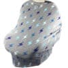 A grey and blue Mom Boss™ 4-IN-1 Multi-Use Nursing Cover & Scarf with lightning bolts.