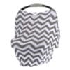 Grey and white chevron Mom Boss™ 4-IN-1 Multi-Use Nursing Cover & Scarf baby car seat cover.