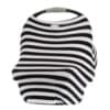 A black and white striped Mom Boss™ 4-IN-1 Multi-Use Nursing Cover & Scarf with a handle.