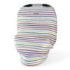A colorful striped Mom Boss™ 4-IN-1 Multi-Use Nursing Cover & Scarf.
