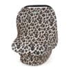 A Mom Boss™ 4-IN-1 Multi-Use Nursing Cover & Scarf leopard print car seat cover.