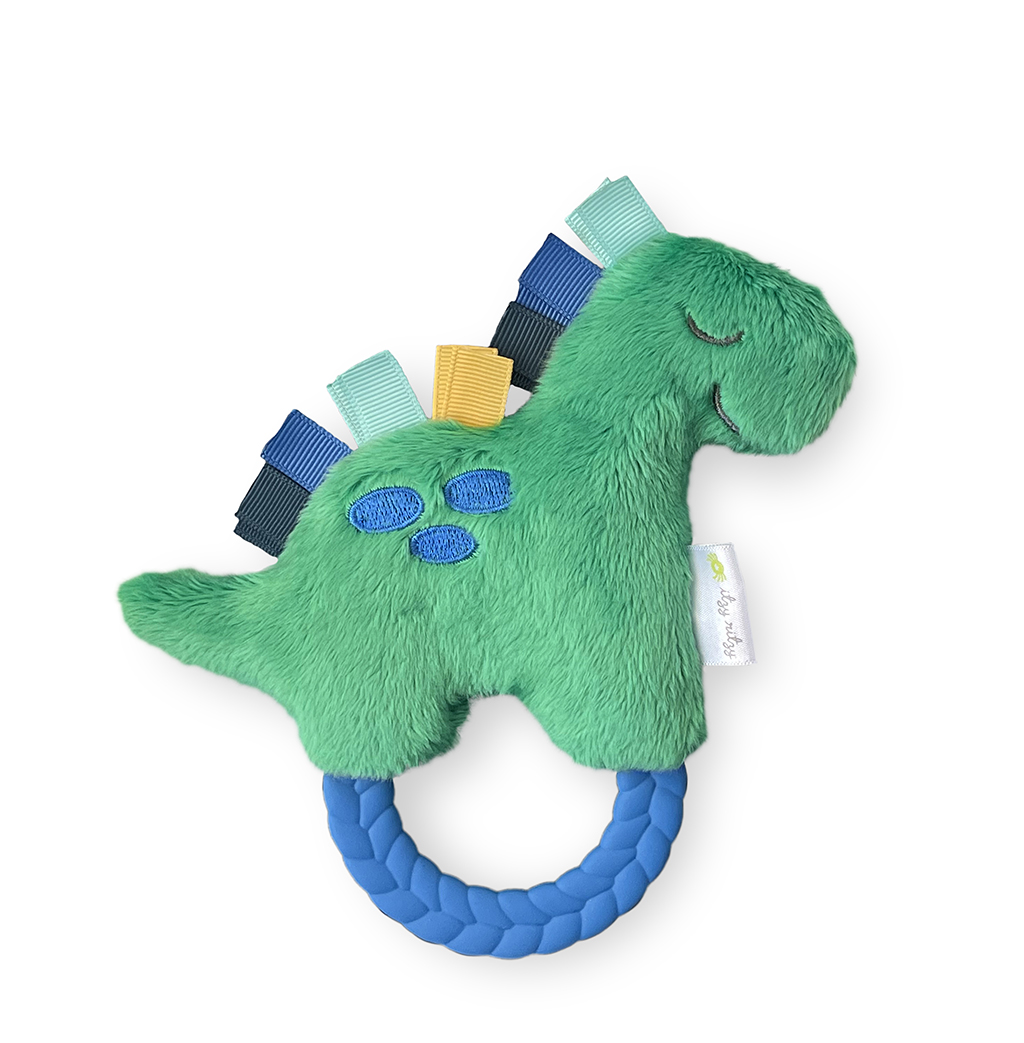 Ritzy Rattle Pal™ - Plush Rattle Pal With Teether - Dino Ritzy Rattle Pal™ - Plush Rattle Pal With Teether - Dino