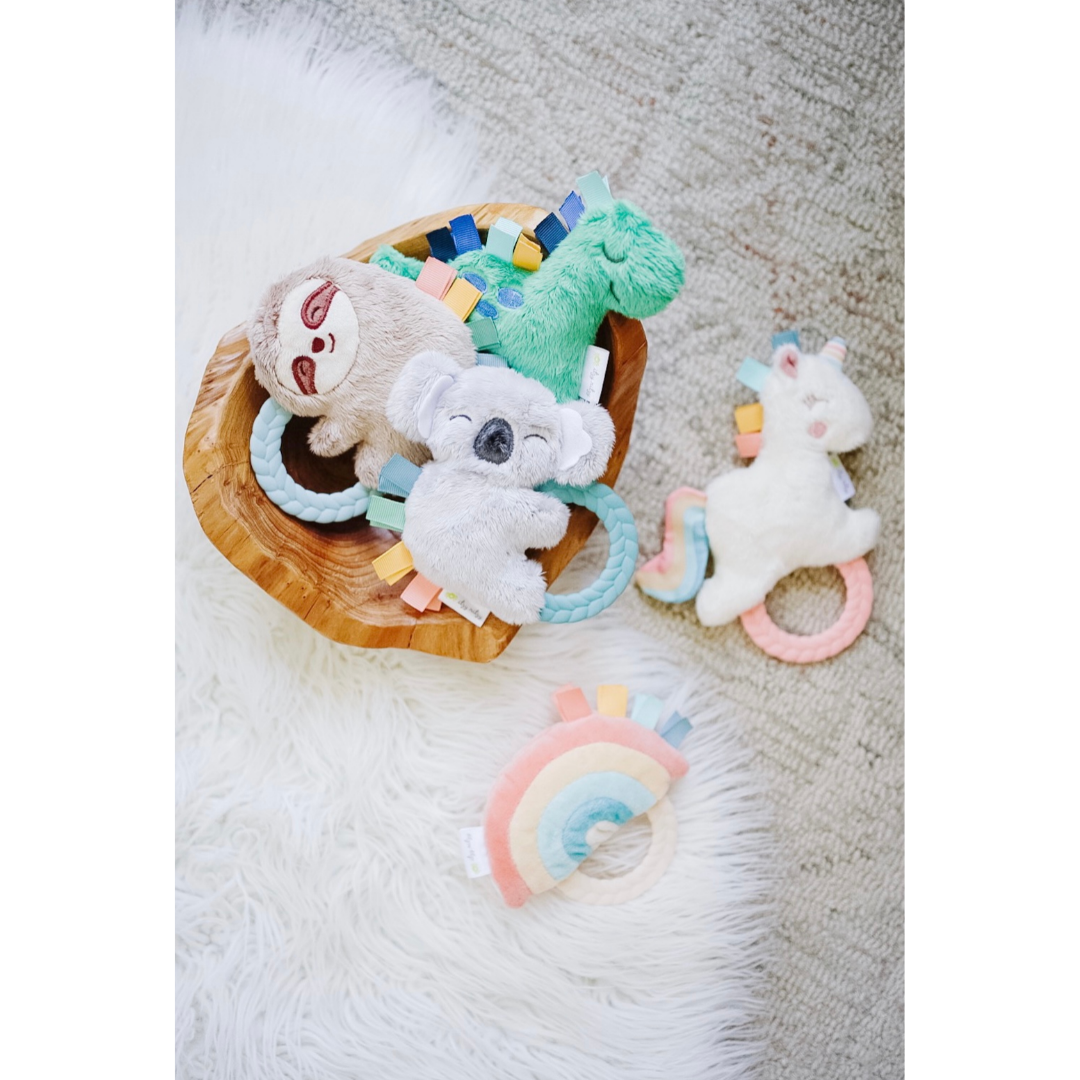 Ritzy Rattle Pal™ - Plush Rattle Pal With Teether - Dino Ritzy Rattle Pal™ - Plush Rattle Pal With Teether - Dino