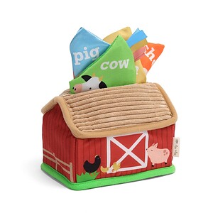 Itzy Ritzy Itzy Sensory Scarves farm barn put and take activity toy