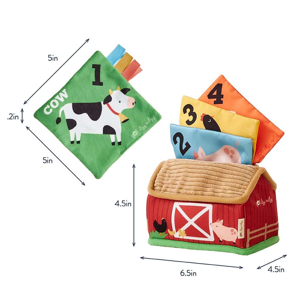 Itzy Ritzy Itzy Sensory Scarves farm barn put and take activity toy Itzy Ritzy Itzy Sensory Scarves farm barn put and take activity toy