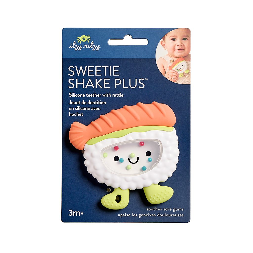 Itzy Ritzy Sweetie Shake Plus silicone teether with rattle Sushi product photo 3 Itzy Ritzy Sweetie Shake Plus silicone teether with rattle Sushi product photo 3