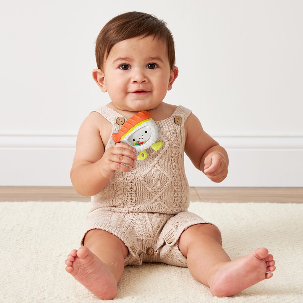 Itzy Ritzy Sweetie Shake Plus silicone teether with rattle Sushi product photo 7 Itzy Ritzy Sweetie Shake Plus silicone teether with rattle Sushi product photo 7