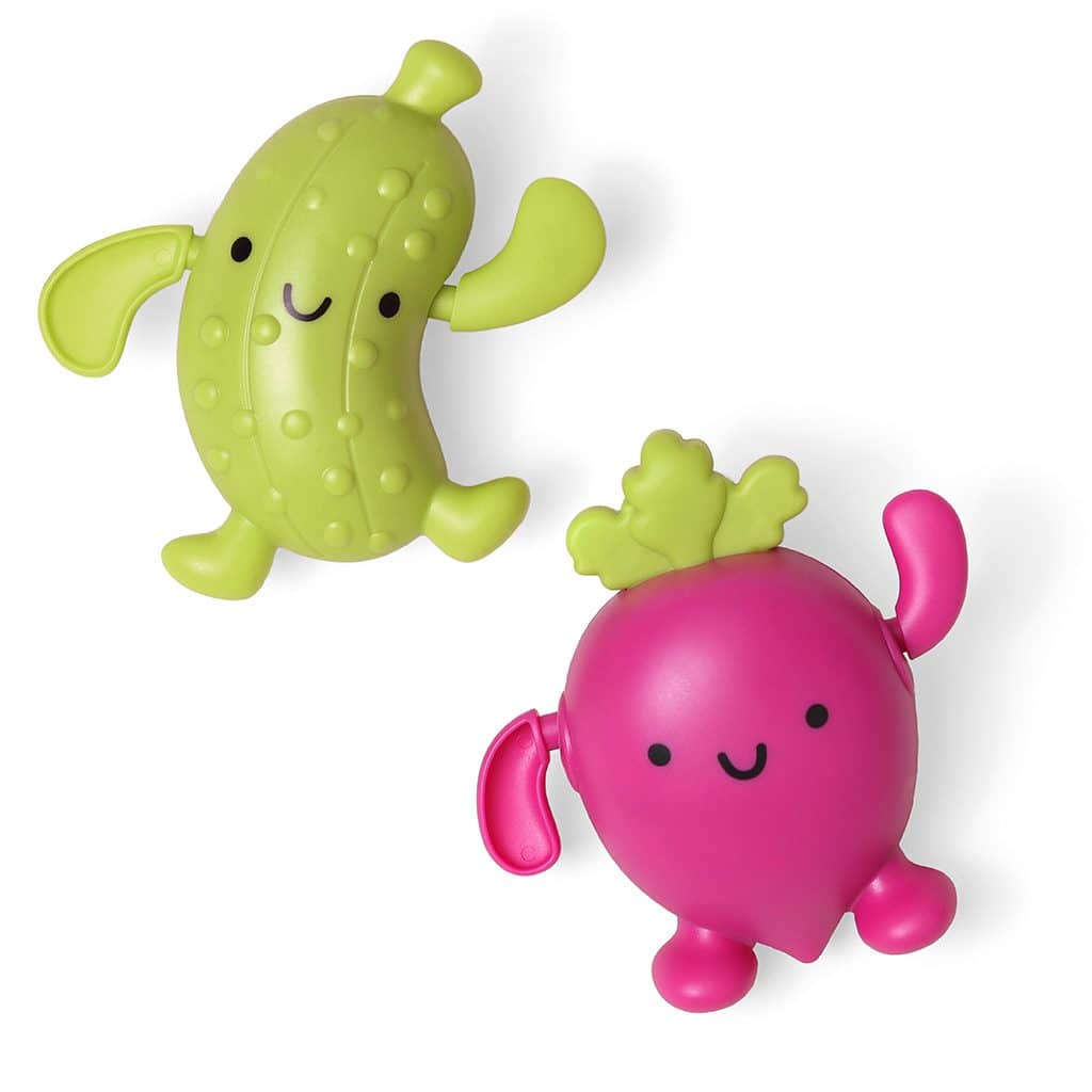 Itzy Ritzy Silly Swimmers wind up bath toys Parker the Pickle and Blake the Beet Itzy Ritzy Silly Swimmers wind up bath toys Parker the Pickle and Blake the Beet