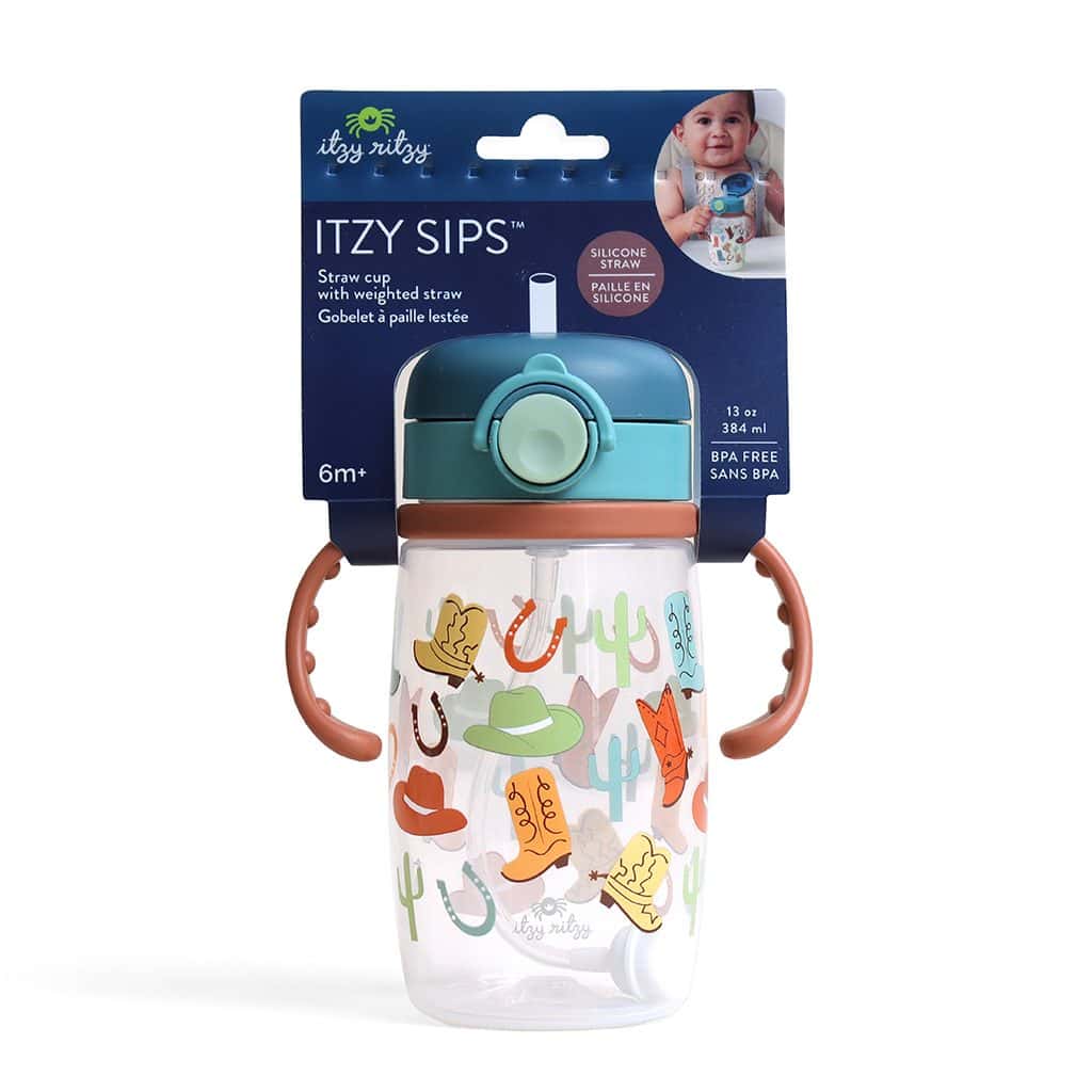 Itzy Ritzy Itzy Sips straw sippy cup in the Giddy Up pattern Itzy Ritzy Itzy Sips straw sippy cup in the Giddy Up pattern