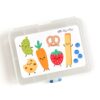 Itzy Ritzy Itzy Snacks divided snack box in the Silly Foods design Itzy Ritzy Itzy Snacks divided snack box in the Silly Foods design