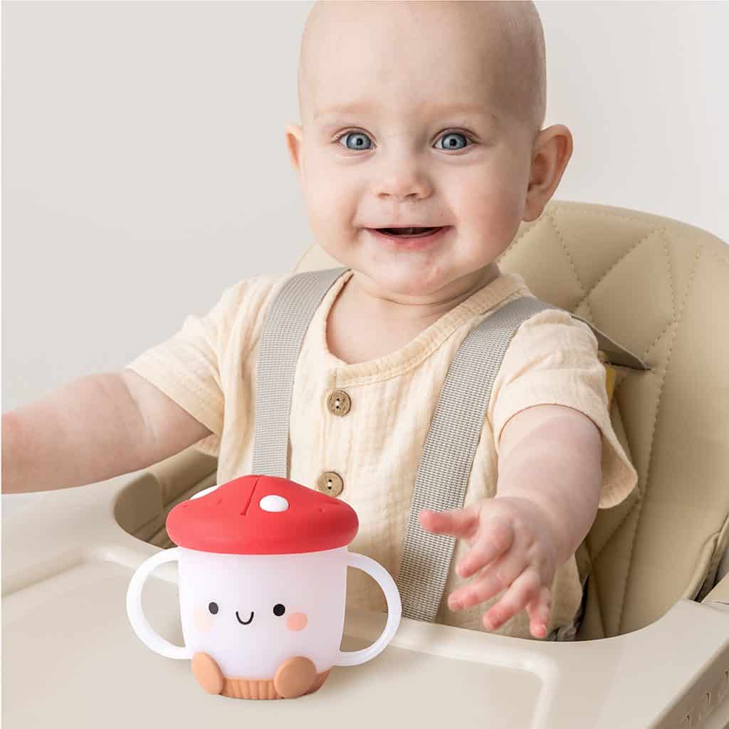 Itzy Ritzy Itzy Snack Cup toddler snack cup, Mushroom design