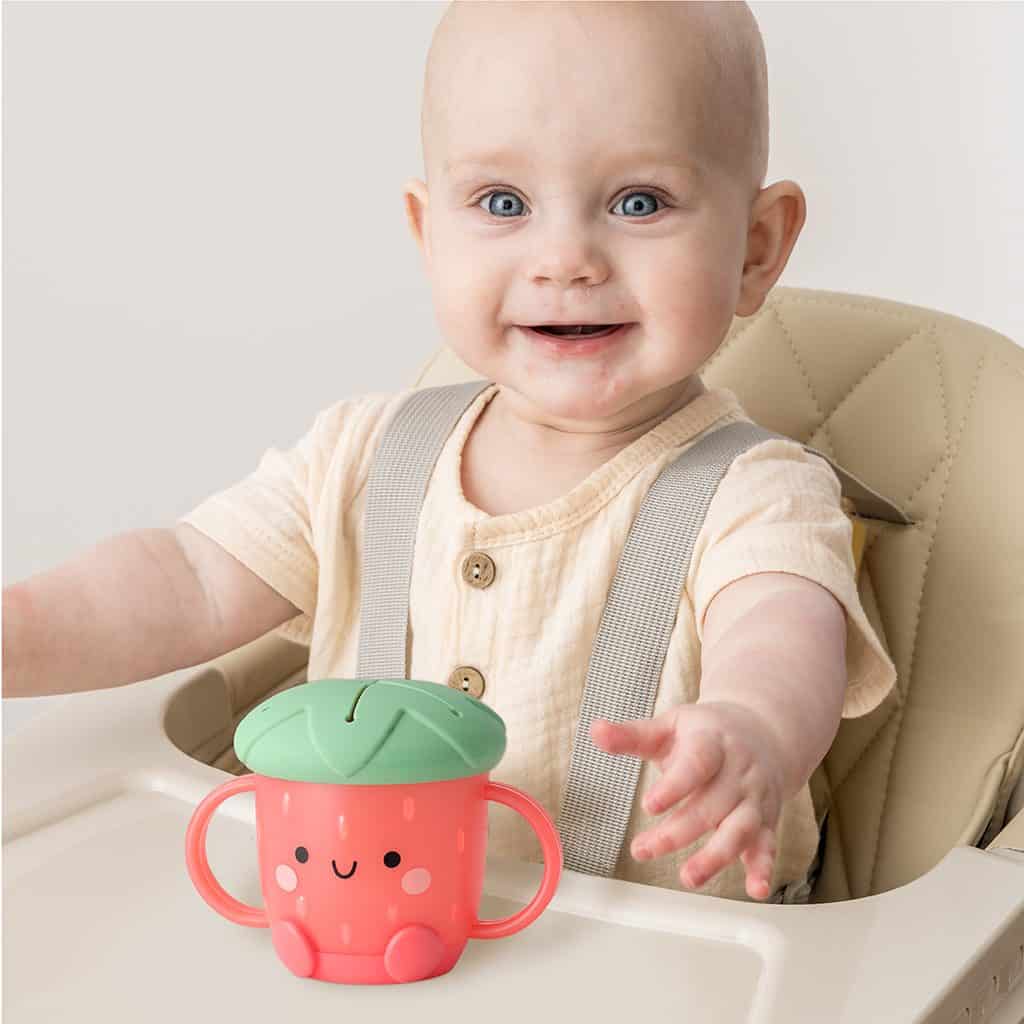 Itzy Ritzy Itzy Snack Cup toddler snack cup, Strawberry design