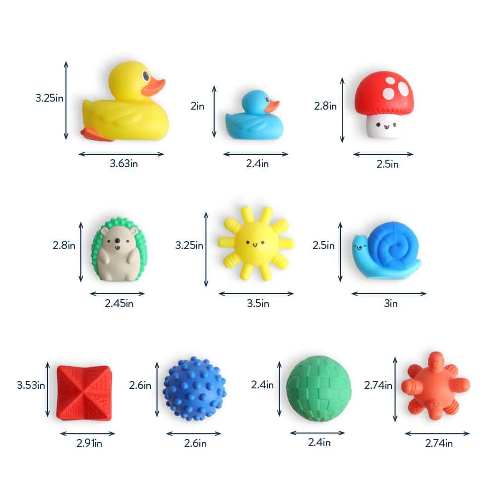 Itzy Ritzy Itzy Splash gift set of 10 sensory bath toys