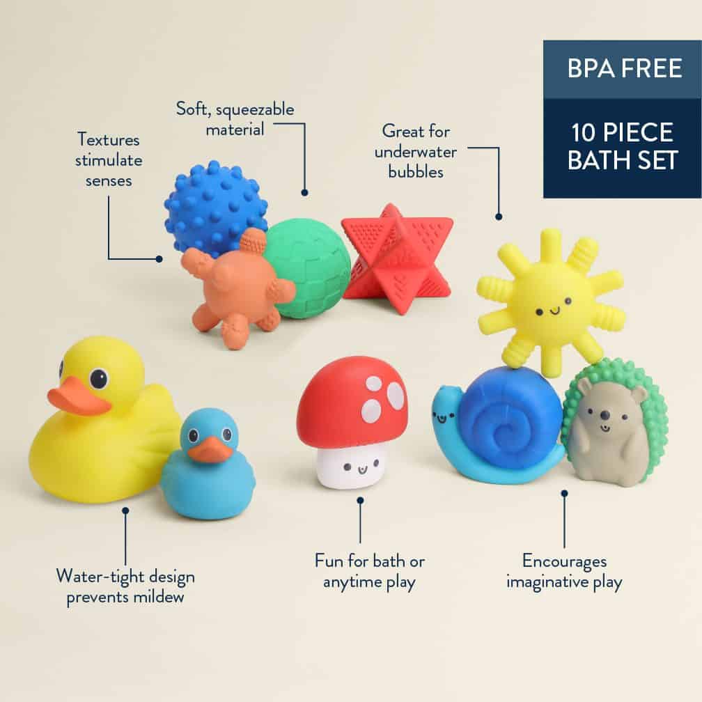 Itzy Ritzy Itzy Splash gift set of 10 sensory bath toys