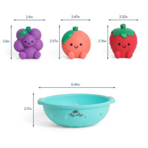 Itzy Ritzy Itzy Splash Pals fruit bath squirter set with strainer