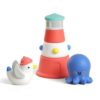 Itzy Ritzy Stack and Squirt stackable lighthouse bath toy with octopus and seagull squirters Itzy Ritzy Stack and Squirt stackable lighthouse bath toy with octopus and seagull squirters