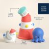 Itzy Ritzy Stack and Squirt stackable lighthouse bath toy with octopus and seagull squirters Itzy Ritzy Stack and Squirt stackable lighthouse bath toy with octopus and seagull squirters