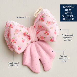 Itzy Ritzy Sweetie Crinkle silicone sensory teether Bow product photo 3
