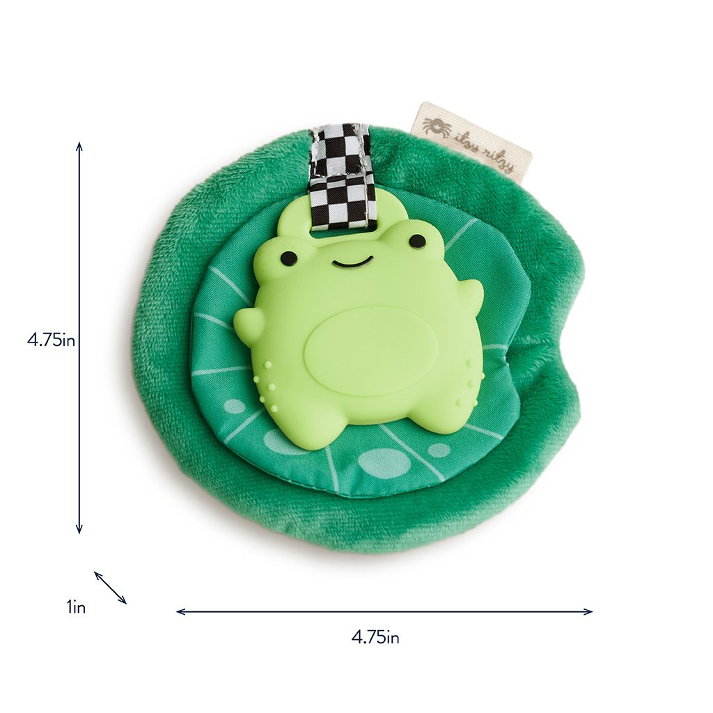 Itzy Ritzy Sweetie Crinkle silicone sensory teether Frog product photo 2