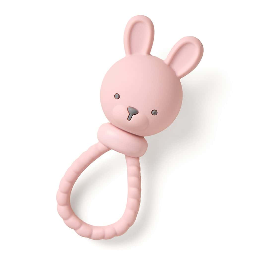 Itzy Ritzy Sweetie Rattle silicone teether, Bunny design Itzy Ritzy Sweetie Rattle silicone teether, Bunny design