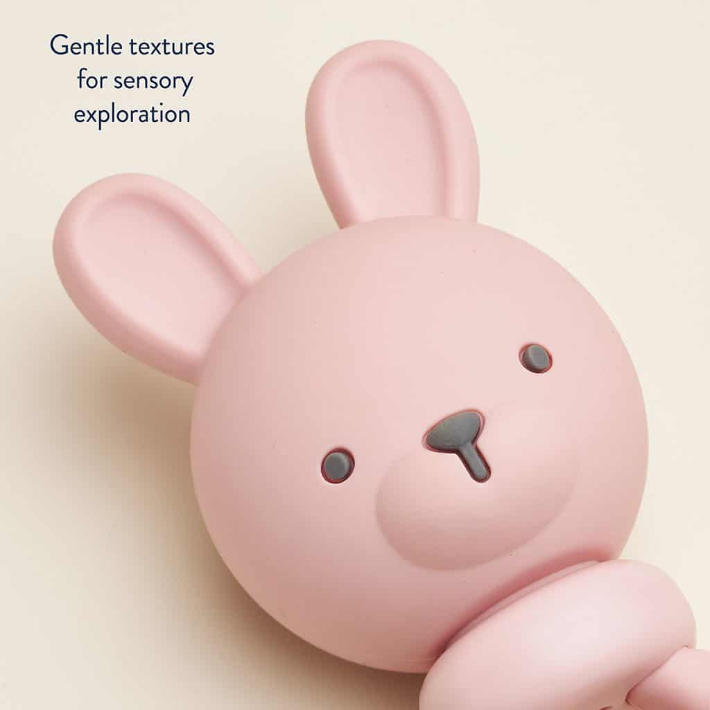 Itzy Ritzy Sweetie Rattle silicone teether, Bunny design Itzy Ritzy Sweetie Rattle silicone teether, Bunny design