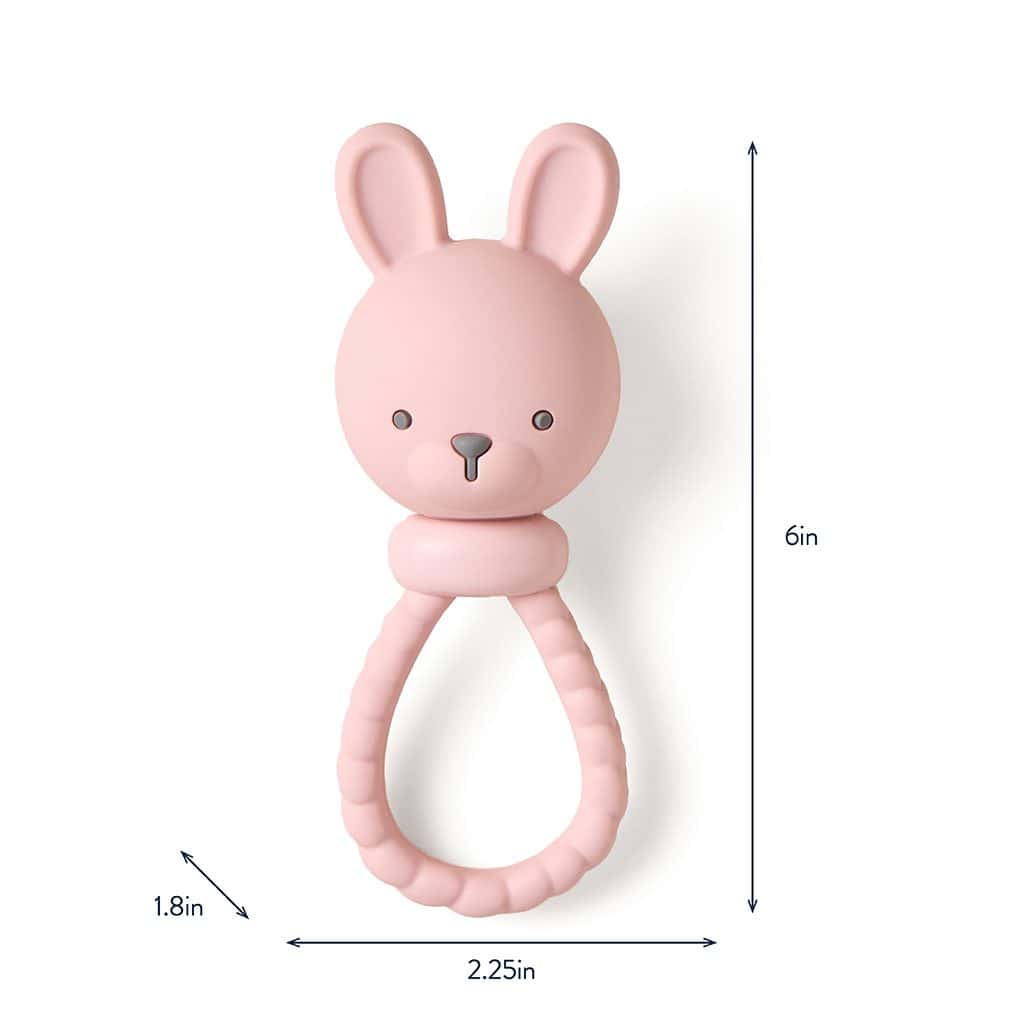 Itzy Ritzy Sweetie Rattle silicone teether, Bunny design Itzy Ritzy Sweetie Rattle silicone teether, Bunny design