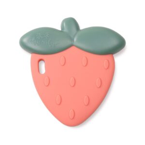 Itzy Ritzy Sweetie Shake strawberry silicone teether with rattle