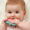 Itzy Ritzy Sweetie Shake strawberry silicone teether with rattle Itzy Ritzy Sweetie Shake strawberry silicone teether with rattle