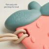 Itzy Ritzy Sweetie Shake strawberry silicone teether with rattle Itzy Ritzy Sweetie Shake strawberry silicone teether with rattle