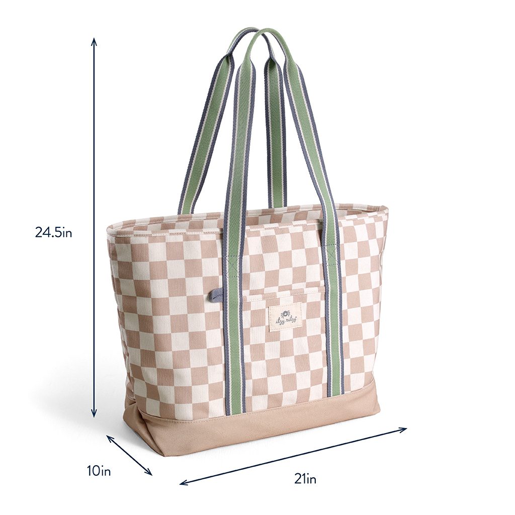Itzy Ritzy Itzy Explorer large canvas tote bag Check Yes product photo 1 Itzy Ritzy Itzy Explorer large canvas tote bag Check Yes product photo 1
