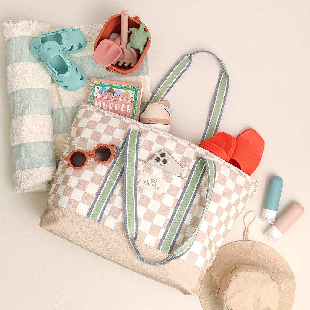 Itzy Ritzy Itzy Explorer large canvas tote bag Check Yes product photo 2 Itzy Ritzy Itzy Explorer large canvas tote bag Check Yes product photo 2