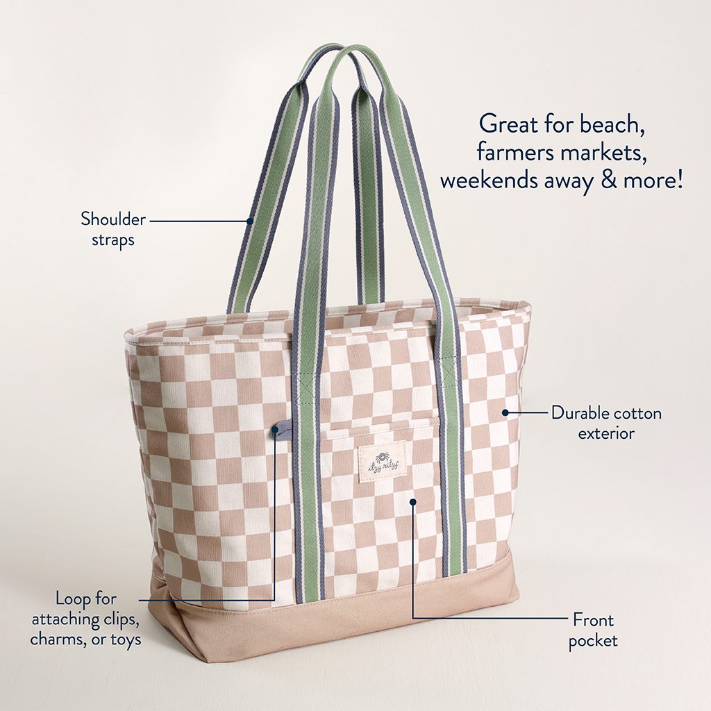 Itzy Ritzy Itzy Explorer large canvas tote bag Check Yes product photo 3 Itzy Ritzy Itzy Explorer large canvas tote bag Check Yes product photo 3