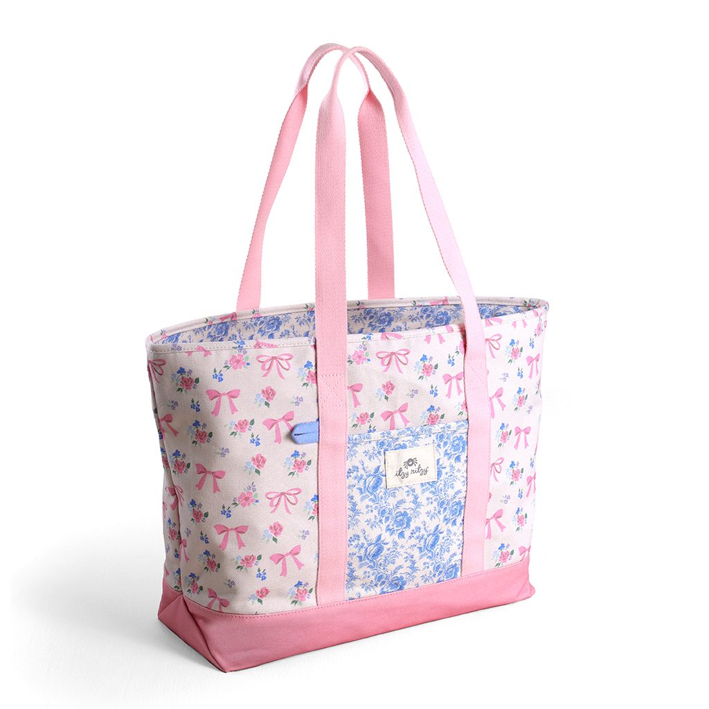 Itzy Ritzy Itzy Explorer large canvas tote bag Ribbons and Roses product photo 6 Itzy Ritzy Itzy Explorer large canvas tote bag Ribbons and Roses product photo 6