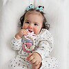 Itzy Ritzy Itzy Trio silicone teether Bows Itzy Ritzy Itzy Trio multi textured silicone teether in the Bows style
