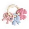 Itzy Ritzy Itzy Trio silicone teether Bows Itzy Ritzy Itzy Trio multi textured silicone teether in the Bows style