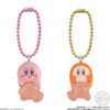 kirby-shokugan-4 Two Kirby Mascot Shokugan Wave 1 Box Keychain Collection figures—one of Kirby and one of Waddle Dee, each holding a star and attached to a colored beaded chain—are displayed side by side on a white background.
