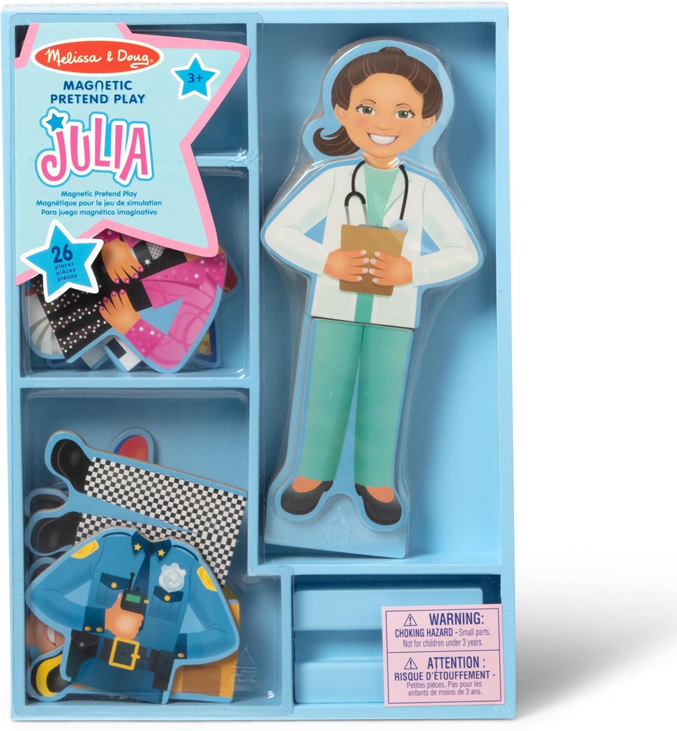 Melissa & Doug Julia Magnetic Dress Up Wooden Doll Pretend Play Set 25 Pcs Toy Melissa & Doug Julia Magnetic Dress Up Wooden Doll Pretend Play Set 25 Pcs Toy