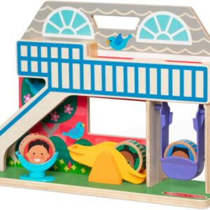 Private: Melissa & Doug GO Tots Barnyard Schoolyard Tumble Roll Ride Bus Town House Wooden Race Cars