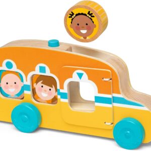 Private: Melissa & Doug GO Tots Wooden Roll & Ride Bus 3 Disks Infants Toddlers Car Vehicle Development Play
