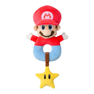 Super Mario Bros My Mario Grabber with Rattle Plush Baby Grasp Toy Crinkle Star Infant